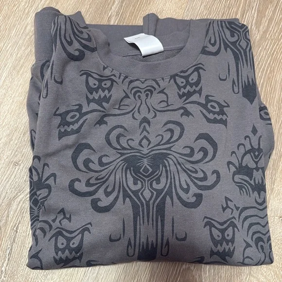 haunted mansion creepy wallpaper sweatshirt 🩶 size 2XL new with tags - Picture 1 of 4